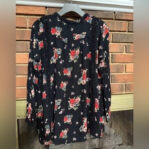 Penelope project lace trim floral top size S
